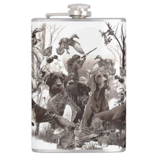 Versatile Hunting Dogs Hip Flask