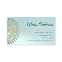 Versatile Mint Green and Gold Mandala