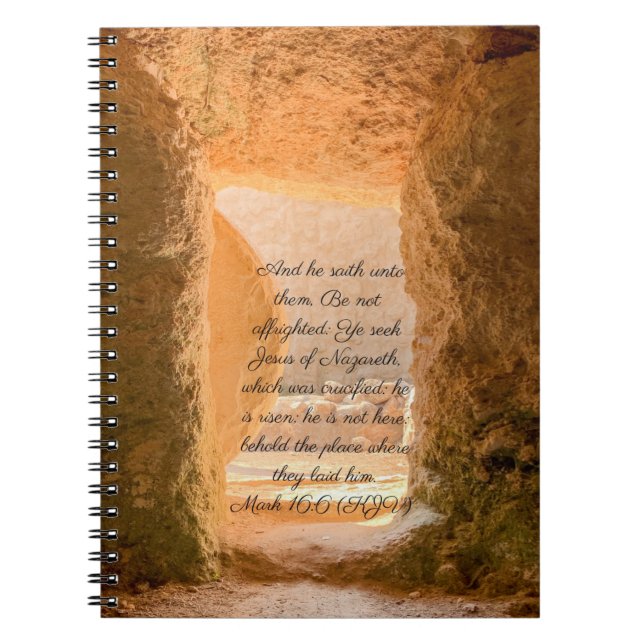 Verse of the Day Resurrection of Jesus Christ Notebook (Front)