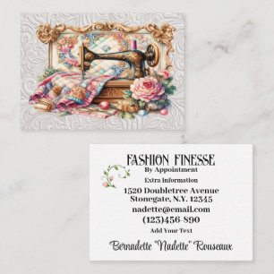 Version #2 Elegant Seamstress Sewing  Business Card