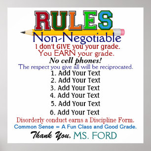 Version 4 School Teacher's Poster