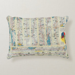 Verso American Airlines system map Decorative Cushion