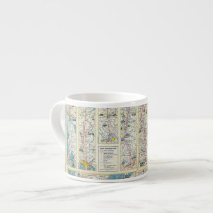 Verso American Airlines system map Espresso Cup