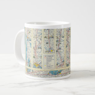 Verso American Airlines system map Large Coffee Mug
