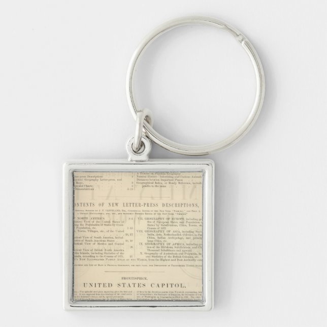 Verso Johnson's New Illustrated Family Atlas Key Ring (Front)