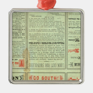 Verso State of Texas Metal Ornament