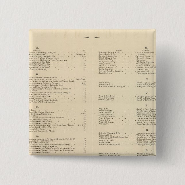 Verso Title Page Colton's American Atlas 15 Cm Square Badge (Front)