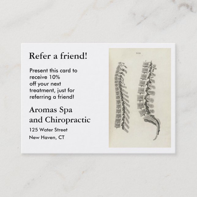 Vertebrae Drawing Referral Card (Front)