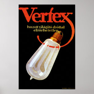VERTEX LIGHT BULB Sachplakat Art Lucian Bernhardt Poster