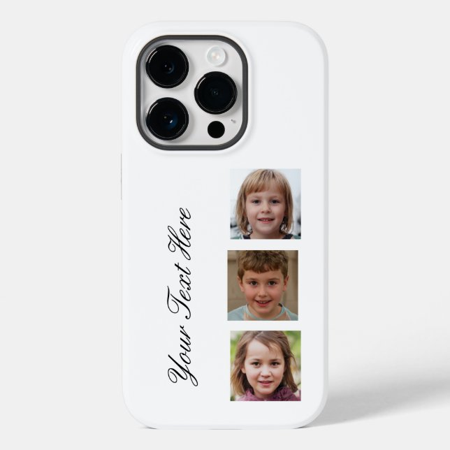 Vertical 3-Photo Custom Case-Mate iPhone Case (Back)