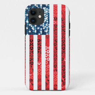 vertical american flag iPhone 11 case