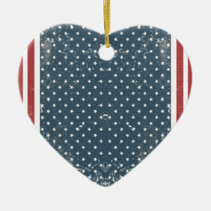 vertical american flag ceramic tree decoration