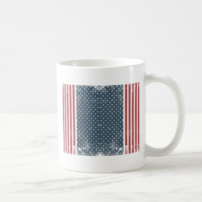 vertical american flag coffee mug (Right)