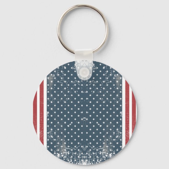 vertical american flag key ring (Front)