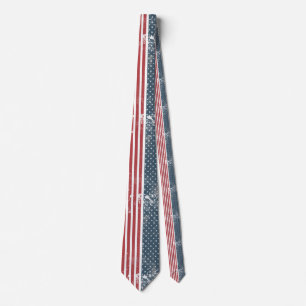 vertical american flag tie