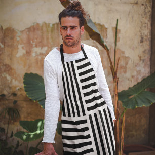 Vertical And Horizontal Stripes Apron