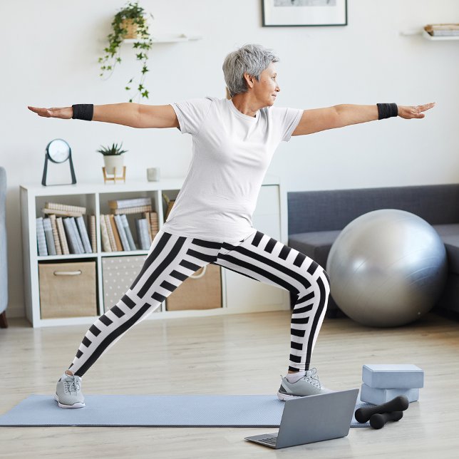 Vertical And Horizontal Stripes Leggings (Creator Uploaded)