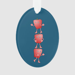 Vertical Apples Ornament