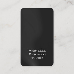 Vertical Artistic Grey Waves Unique Design Business Card