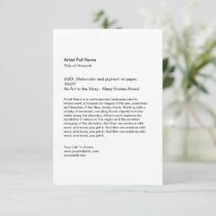 Vertical Artwork Exhibition Art Show Placards Card