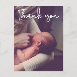 Vertical Baby  Birth Announcement and Thank You Postcard