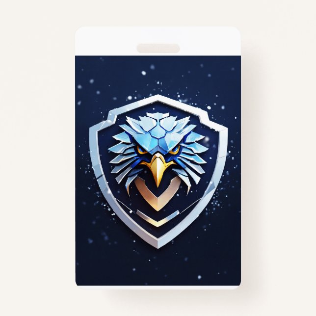 Vertical badge with Eagle ID Badge (Front)