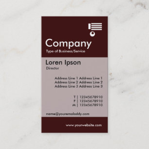 Vertical Banded - Dark Brown Business Card
