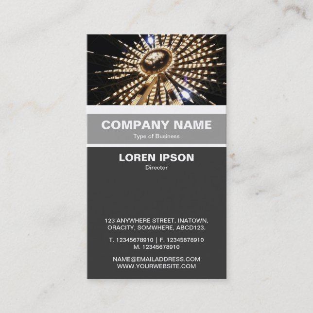 Vertical Banded - Ferris wheel Business Card (Front)