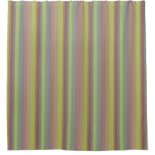 Vertical Beachy Stripe Shower Curtain (Front)