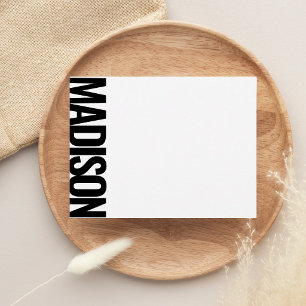 Vertical Big Name Bold Typography Card
