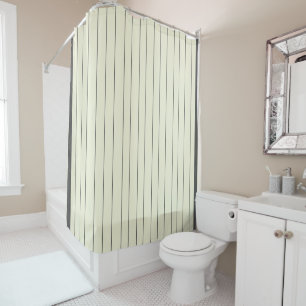 Vertical Black Beige Pastel Rustic Vintage Modern Shower Curtain