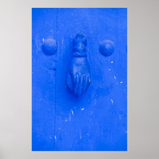 Vertical Blue Door Knocker Poster (Front)