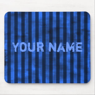Vertical blue stripes mouse pad