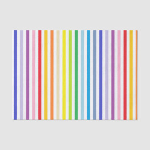 Vertical Broader Spectrum Rainbow and White Stripe Tissue Paper