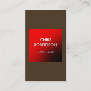 Vertical Cafe Noir Red Contemporary Business Card
