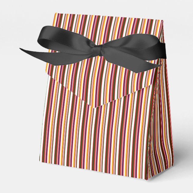 Vertical Candy Stripes Favour Box (Front Side)