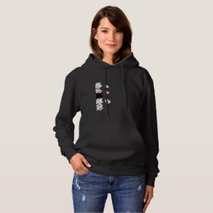 Vertical Cats Hoodie – Minimal Black & White