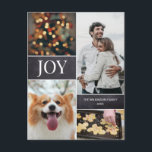 Vertical Christmas 2020 family photo Collage Holiday Postcard<br><div class="desc">Your beautiful special photos deserve to be shared during this time of year as you send warm wishes. Customise this modern collage design & personalise with your family last name and greeting. Find the other pieces from the collection. (this is a vertical format, we also have a horizontal version) With...</div>