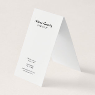 Vertical Chubby Brush Script Modern Minimalist Business Card