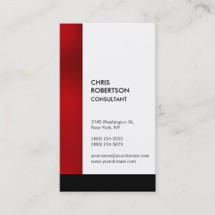 Vertical Colorful Red Black Stripes Business Card