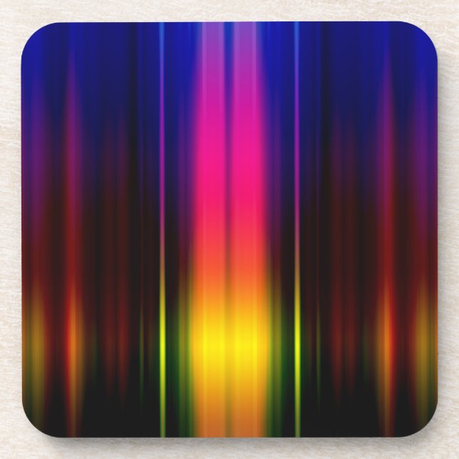 Vertical Colour Stripes Coaster (Front)