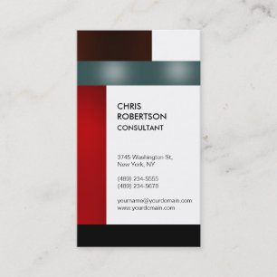 Vertical Colourful Stripes Creative Business Card