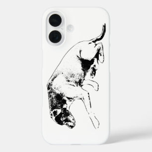 Vertical Crop: Paw-Forward Pitbull iPhone 16 Case