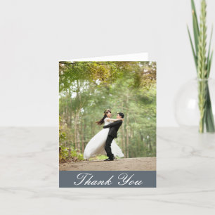 Vertical Custom Wedding Photo Thank You Card
