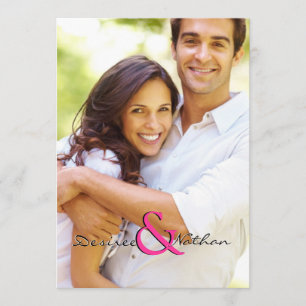 Vertical Customisable Photo Wedding Invitation