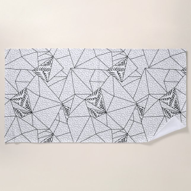 vertical Design One Hundred Two Beach Towel (Front)