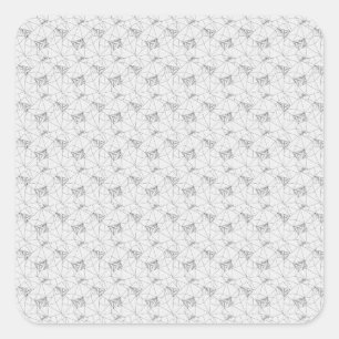 vertical Design One Hundred Two Square Sticker