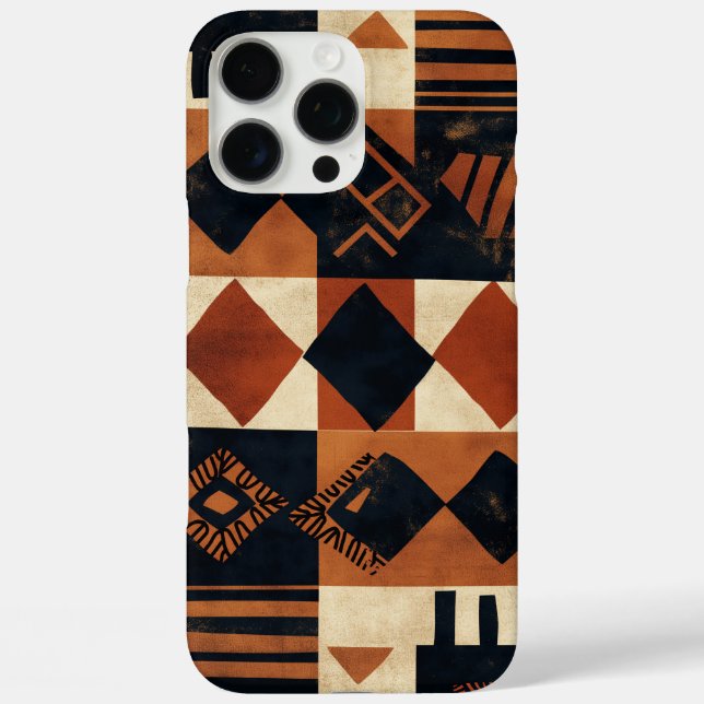 Vertical design with African elements Case-Mate iPhone Case (Back)