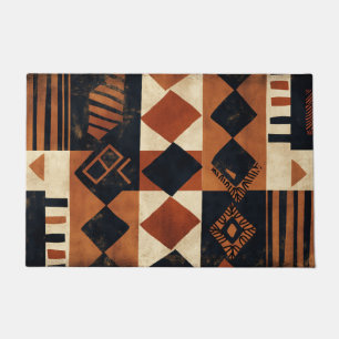 Vertical design with African elements Doormat