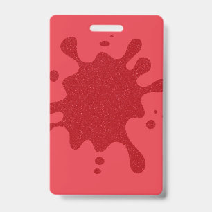 Vertical Drip ID Badge – Tomato Red Custom